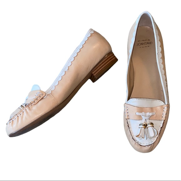 Joan & David Luxe Cjamour Leather Two-Tone Tassel Loafers - 7 - Picture 1 of 14
